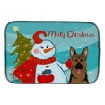 thumbnail image 1 of Snowman With German Shepherd Dish Drying Mat, 1 of 1