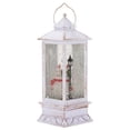 thumbnail image 1 of Mark Feldstein & Associates Snowman with Lampost Glitter White 11 x 4 Resin Stone Christmas Candle Lantern, 1 of 1