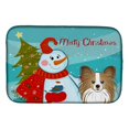 thumbnail image 1 of Snowman With Papillon Dish Drying Mat, 1 of 1