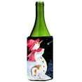thumbnail image 1 of Snowman With Papillon Wine bottle sleeve Hugger - 24 Oz., 1 of 1