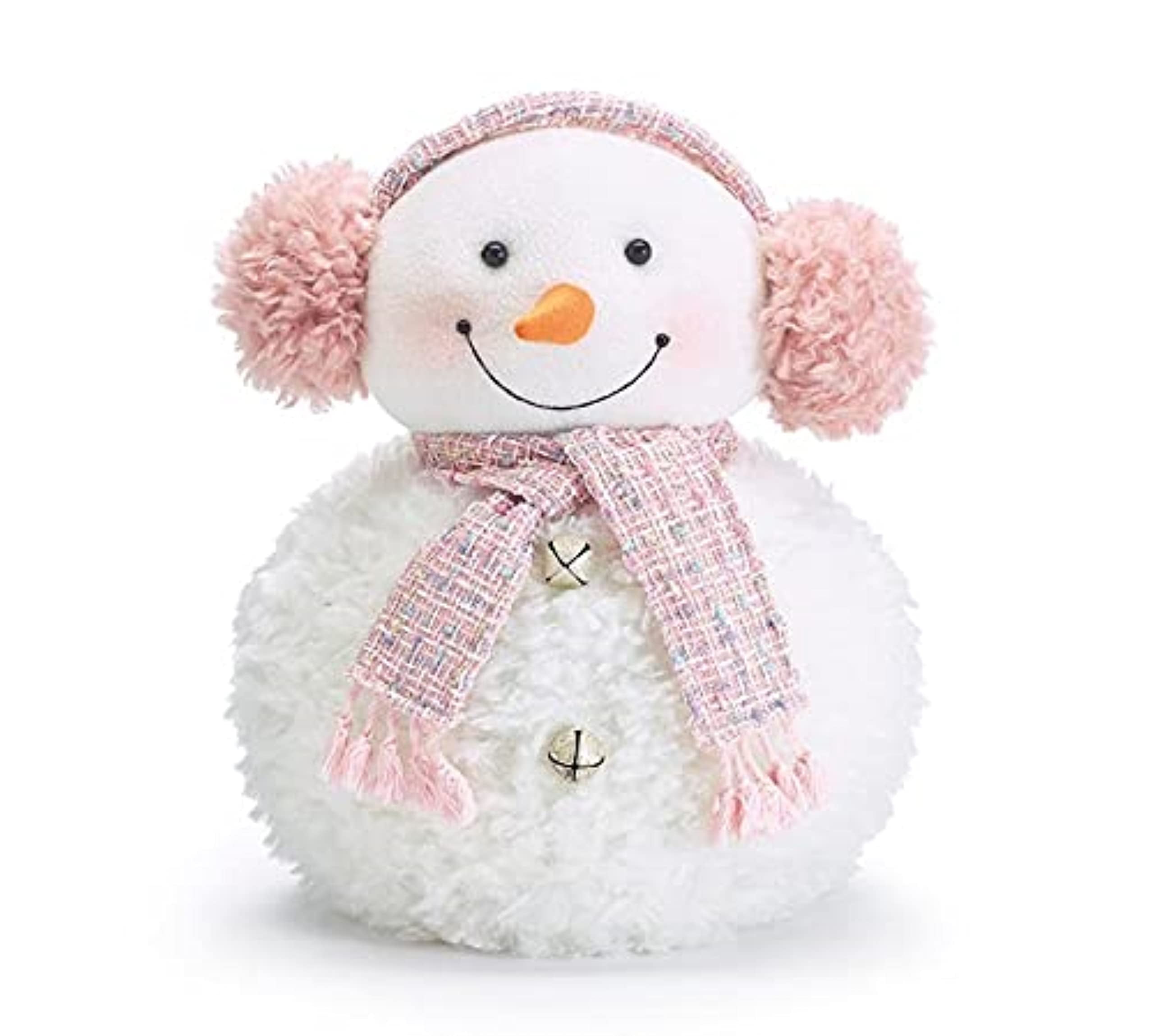 Snowman With Pink Earmuffs And Scarf, Multicolor - Walmart.com display picture 2