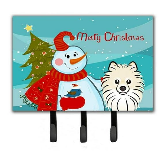 Snowman With Pomeranian Leash & Key Holder