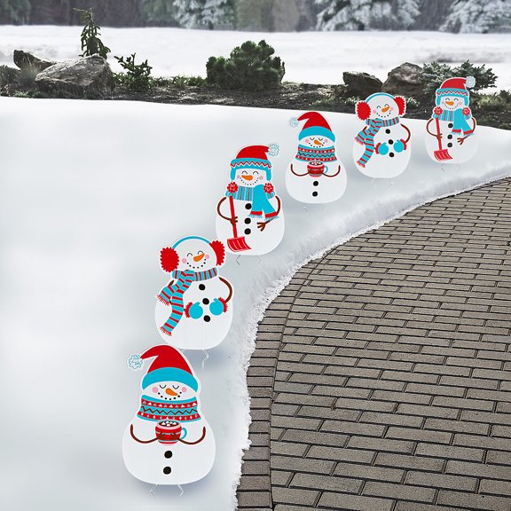 Snowman Yard Signs - 6 Pc