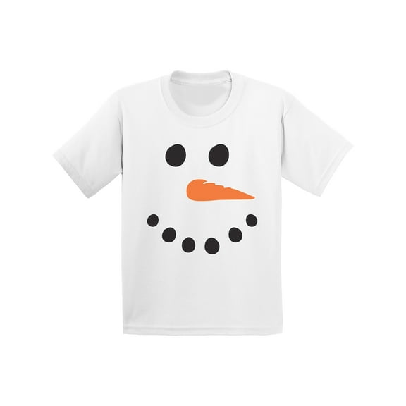 Snowman Youth Short Sleeve T-Shirt in White