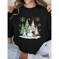 thumbnail image 1 of Snowman holiday Women's sweatshirt, 1 of 7