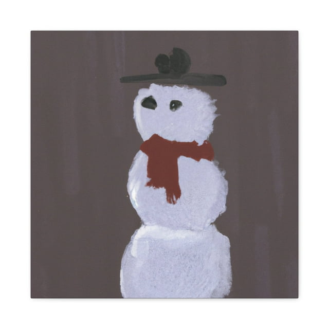 "Snowman in Simplicity" - Canvas