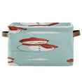 thumbnail image 1 of Snowman on Clouds Christmas Square Storage Bins with Handles Collapsible Containing Box 1 Pack, 1 of 9