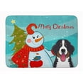 thumbnail image 1 of Snowman with Bernese Mountain Dog Machine Washable Memory Foam Mat, 1 of 1