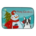thumbnail image 1 of Snowman with Boston Terrier Dish Drying Mat, 1 of 7