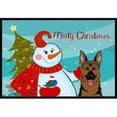thumbnail image 1 of Snowman with German Shepherd Door Mat, 1 of 2