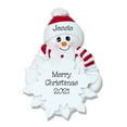 thumbnail image 1 of Snowman with Snowflake Personalized Christmas Ornament - RESIN -Personalized Ornaments, 1 of 1