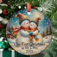 thumbnail image 1 of Snowman45 Christmas Ornament, Christmas Ornament Gift, Gift for Mom, Romantic Valentine Decoration, Seasonal Festival Keepsake, Keepsake 2025, 1 of 5