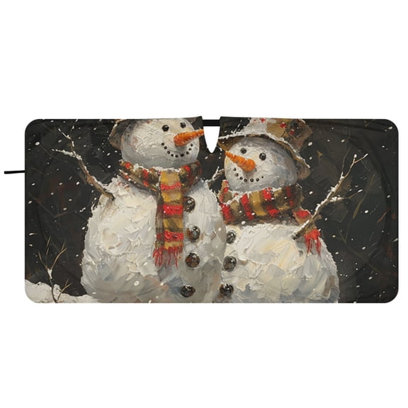 Snowmans Car Windshield Sun Shade Foldable Front Window Shades Cover Sun Visor Shield Block