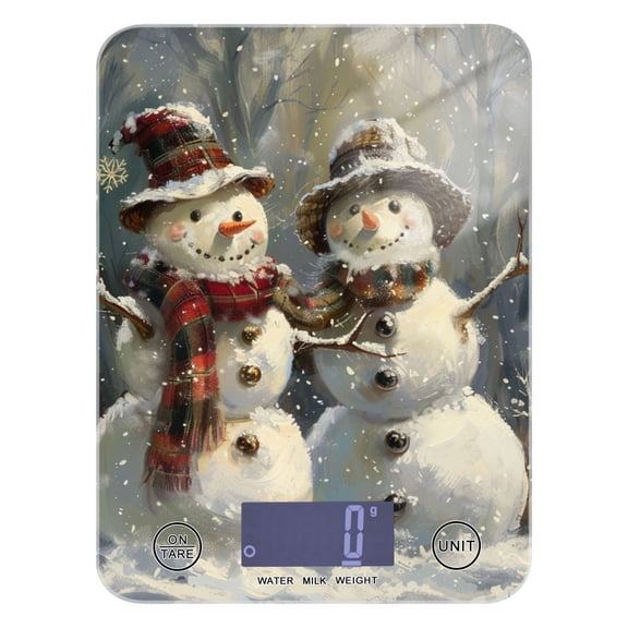 Snowmans Grey Food Scale Digital Kitchen Scale Waterproof Grams Ounces lbs for Weight Loss