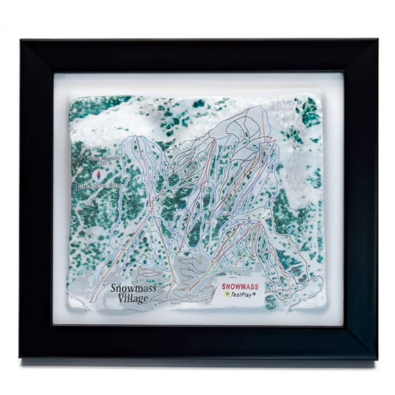 Snowmass Ski Resort 3D Raised Relief Map