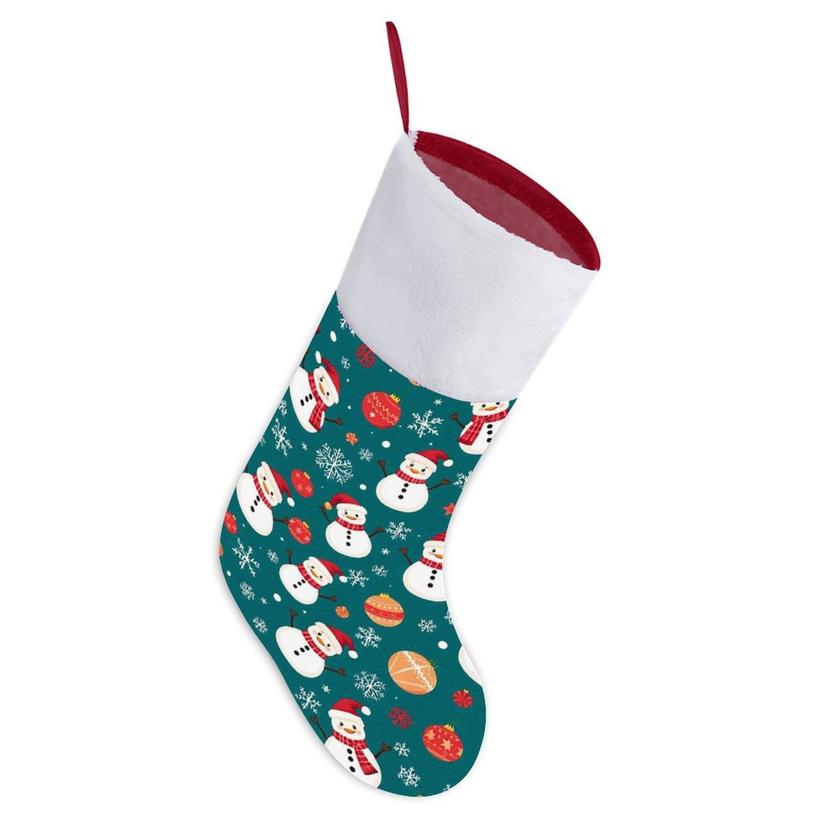 Snowmen Christmas Stocking 32 Inch Xmas Stock for Family Holiday