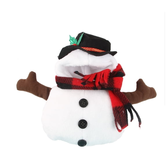Snowmen Pattern Dog Winter Wear Thermals Fleece Lined Costume Comfortable For Small Media Sized Dogs