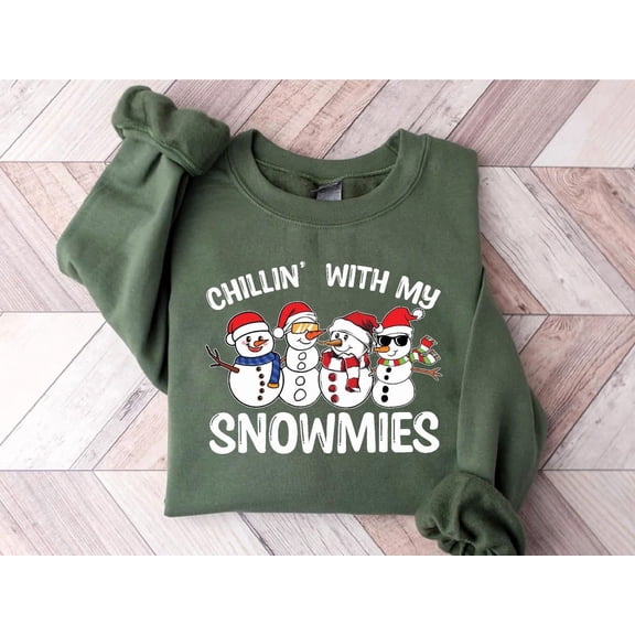 Snowmies Sweatshirt: Cozy Snowman Sweatshirt - Family All Size S-5Xl