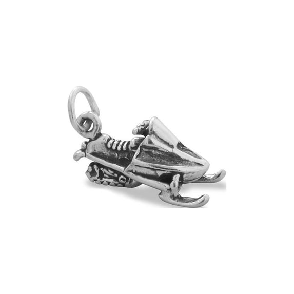 Snowmobile Charm Sterling Silver
