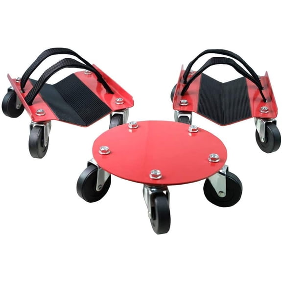 Snowmobile Dolly Heavy Duty V-Slide KF2013 | 2.5" PVC Swivel Casters, Rubber Pad Protecting Skis, 1500 Lbs Capacity