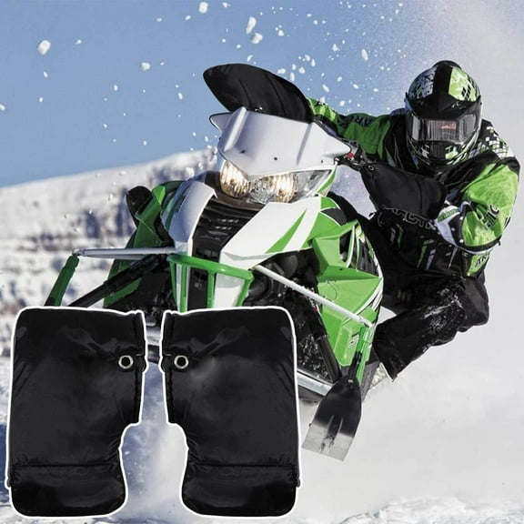 Snowmobile Handlebar Muffs with Hand Muffs Gloves for Windproof Riding Protection, Thick Insulated Mitts for Cold Weather Motorcycle and Snowmobile Use