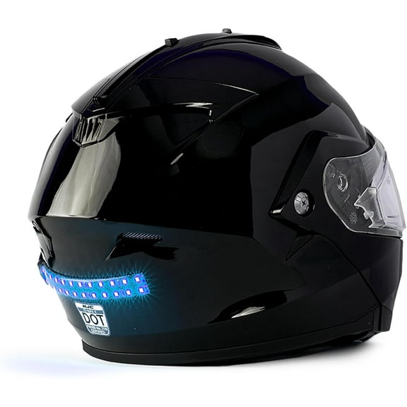 Snowmobile Helmet Safety Light, High-Visibility Snowmobile Accessory, LED Rear Helmet Light, Blue