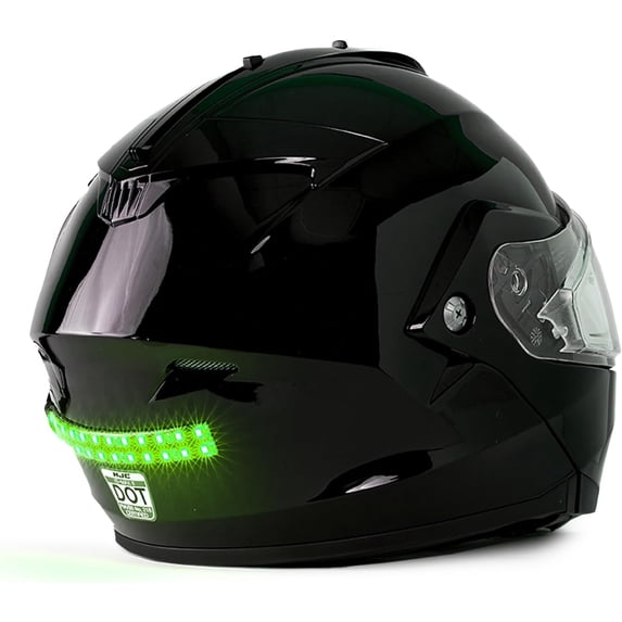 Snowmobile Helmet Safety Light, High-Visibility Snowmobile Accessory, LED Rear Helmet Light, Green