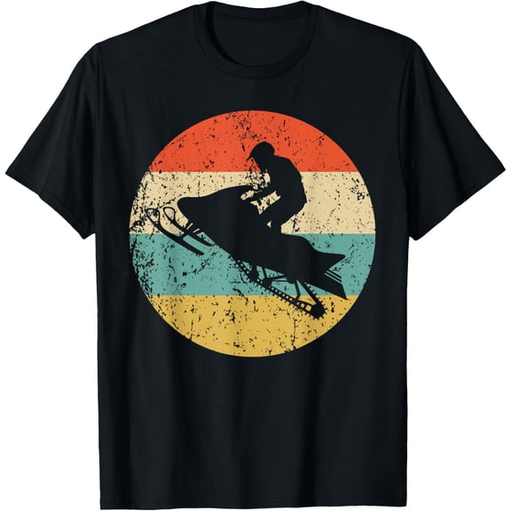 Snowmobile Retro Style Snowmobiling T-Shirt mens t shirt，black，women，funny，misfits，men，journey，t-shirt