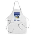thumbnail image 1 of Snowmobile Scene, New York (Cotton Canvas Apron, Kitchen Cooking, Baking, Grilling, Unisex with Pockets), 1 of 5