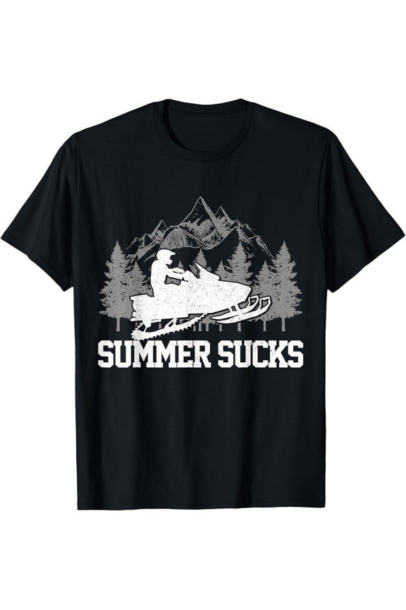 Snowmobile Summer Sucks Snowmobile Funny Gift T-Shirt