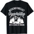 thumbnail image 1 of Snowmobile Weekend Forecast Winter Sports Vintage Motor Sled T-Shirt, 1 of 5
