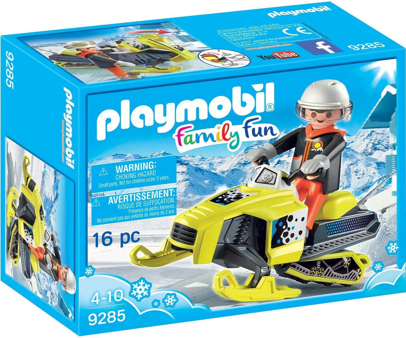Family Fun Snowmobile Set Playmobil 9285 - Walmart.com