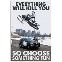 Snowmobiles 70 Piece Jigsaw Puzzle For Adults And Families - Everything Will Kill You So choose Something Fun Wooden Jigsaw Puzzle - Family Fun & Leisure Beginner Jigsaw Puzzle Toys