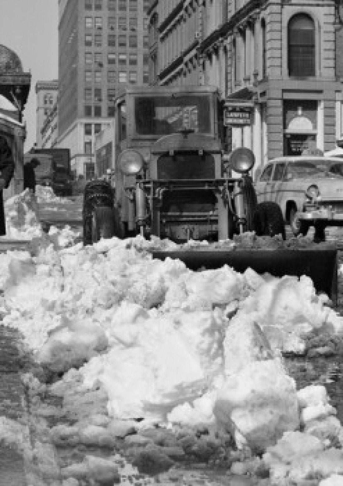 Snowplow on a road New York City New York State USA Canvas Art -  (18 x 24)