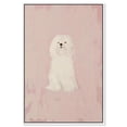 thumbnail image 1 of Snowpuff Whimsy Canvas Pink Pop Wall Art by Art Remedy, White Frame, 20" x 30", 1 of 7