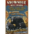 thumbnail image 1 of Snowshoe, West Virginia, Black Bear Vintage Sign (9x12 Wall Art Print, Home Decor), 1 of 3