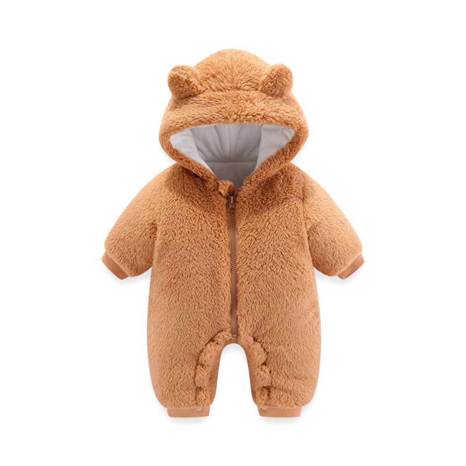 Snowsuit Baby Girl Hoodie Bear Ear Baby Romper Warm Outfits Baby Girl Cute Baby Girl Clothes 0-3 Months
