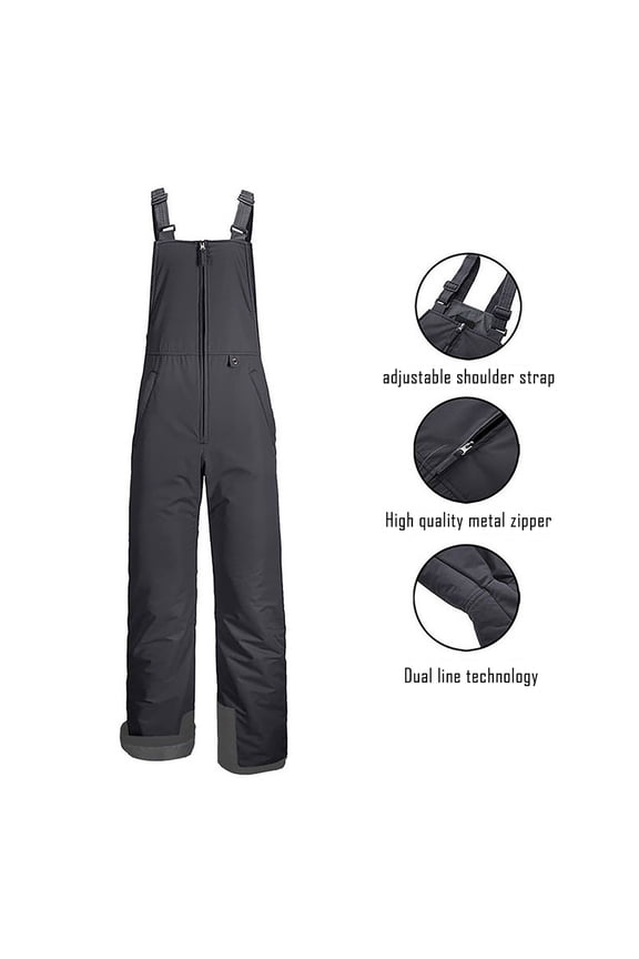 Snowsuit Women Plus Size Waterproof Adjustable Straps Ski Snow Bibs Pants Insulated Wind Proof Overalls Snowboarding Winter Zip up One Piece Snow Outfits with Pockets