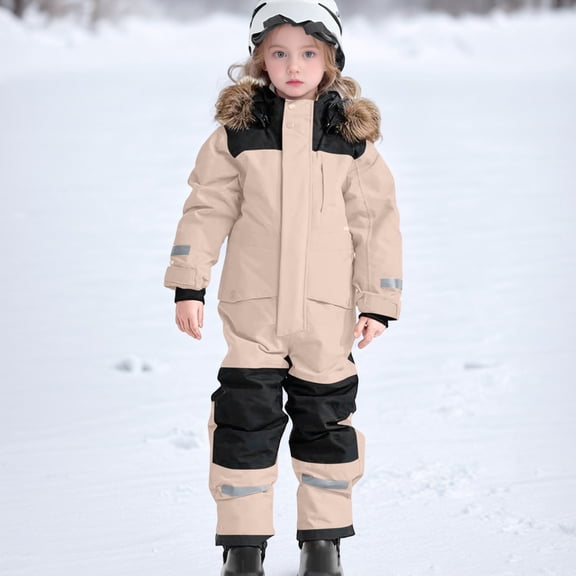 Snowsuits for Toddlers Kids Snow Suit Girls Waterproof Insulated Winter Outdoor Overalls Snowboarding One Piece Ski Suit 5-14Years