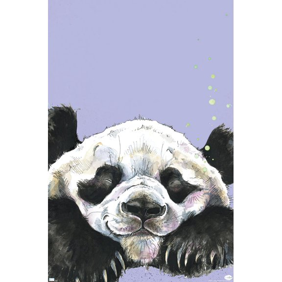 Snowtap - Panda Photobomb Wall Poster, 14.725" x 22.375"