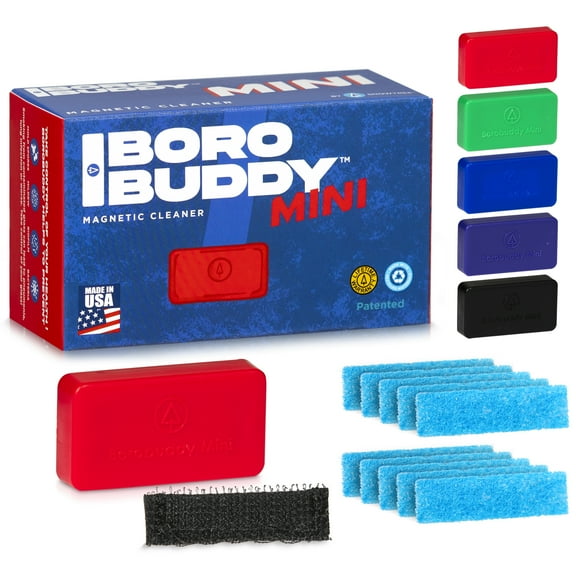 Snowtree - BoroBuddy Mini Magnetic Glass Cleaner for Glass Pieces, Bottles, Vases & More (Magnetic Scrub Brush)