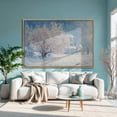 thumbnail image 1 of Snowy Cabin Poster: Winter Landscape Wall Art, Unframed Canvas Size 24x36, 1 of 4