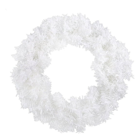 Snowy Canadian Pine Christmas Wreath for Front Door - 19.7" Artificial Flocked Fir Wreath for Indoor Outdoor Holiday Decor, Windows, Fireplace, Wedding, and Xmas Party Decoration