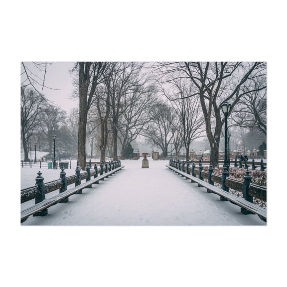 Snowy Central Park 03 - Manhattan New York Photography Unframed Wall Art Print 16 x 24 inches
