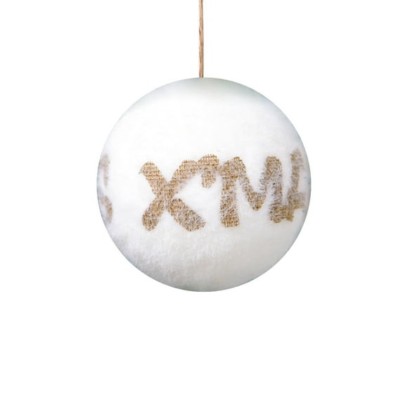 Snowy Christmas Ornaments Set, Flocked Foam Snowballs with Hanging Loop, Winter Holiday Tree Decor for Christmas Party and Wedding Decoration Accents