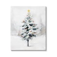 thumbnail image 1 of Snowy Christmas Tree Landscape Holiday Graphic Art Gallery Wrapped Canvas Print Wall Art, 1 of 7