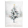 thumbnail image 1 of Snowy Christmas Tree Landscape Holiday Graphic Art Unframed Art Print Wall Art, 1 of 6