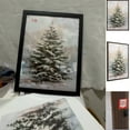 thumbnail image 1 of Snowy Christmas Tree With Luminous Decorative Painting,Snowy Christmas Tree Glowing Canvas Wall Art - Luminous Festive Painting For Holiday Home Decor, 20.86X14.96 Inch Wood Frame Lighted Design, 1 of 6