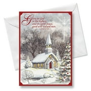 Current Red Truck Christmas Cards - Set of 18, Themed Holiday Card, Large 5 x 7 Inch Size, Envelopes Included