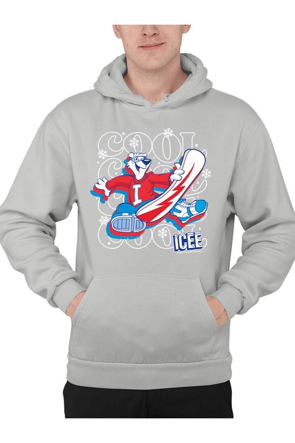 Snowy Cool Vibes - ICEE Bear Snowboarding Graphic Men's Hoodie